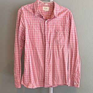 MEN’s Bixby Nomad L Coral/Pink Plaid Button Down Shirt